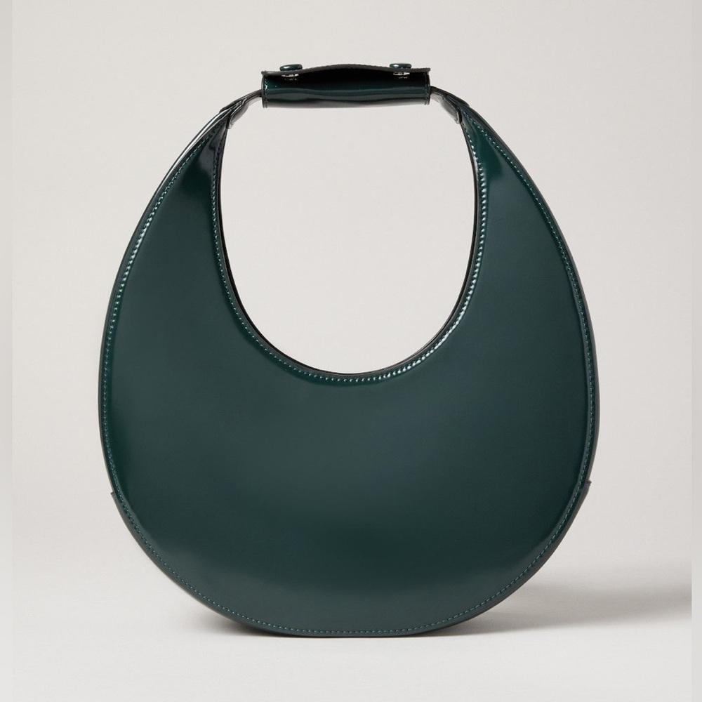 STAUD Dark Green Leather Bag